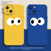 大眼睛手机壳适用苹果15情侣16 iphone14promax搞怪13趣味12mini简约11新款 x小众8plus不会撞壳17男xs女7硅胶