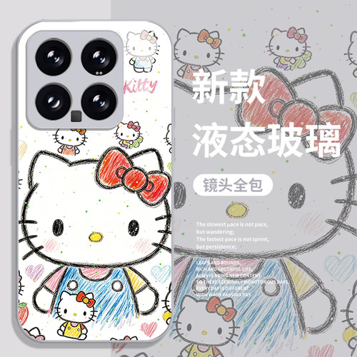 韩系涂鸦猫咪手机壳适用小米红米