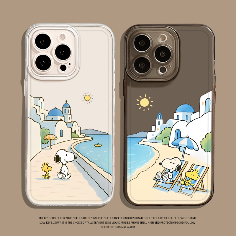 海边史努比手机壳适用于苹果系列