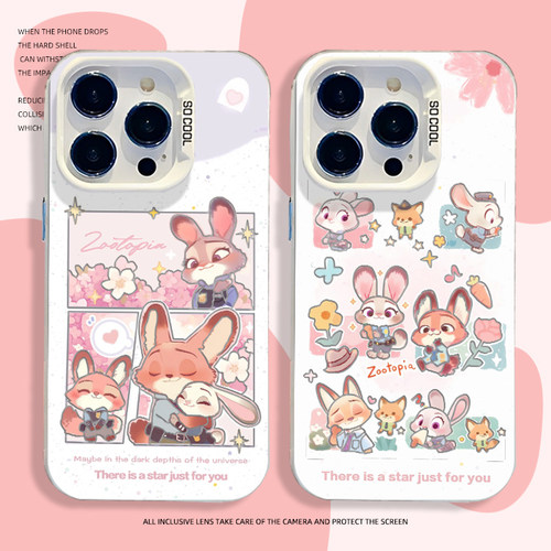 Q版尼克朱迪手机壳适用苹果系列