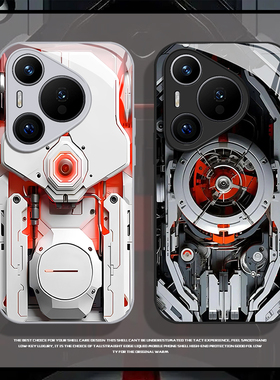 机械装置手机壳适用华为mate60pro创意pura70/80/nova13新款p50小众12高级感40男生30设计15玻璃14防摔9/8se7