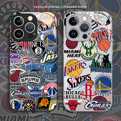 NBA篮球队标手机壳适用苹果系列