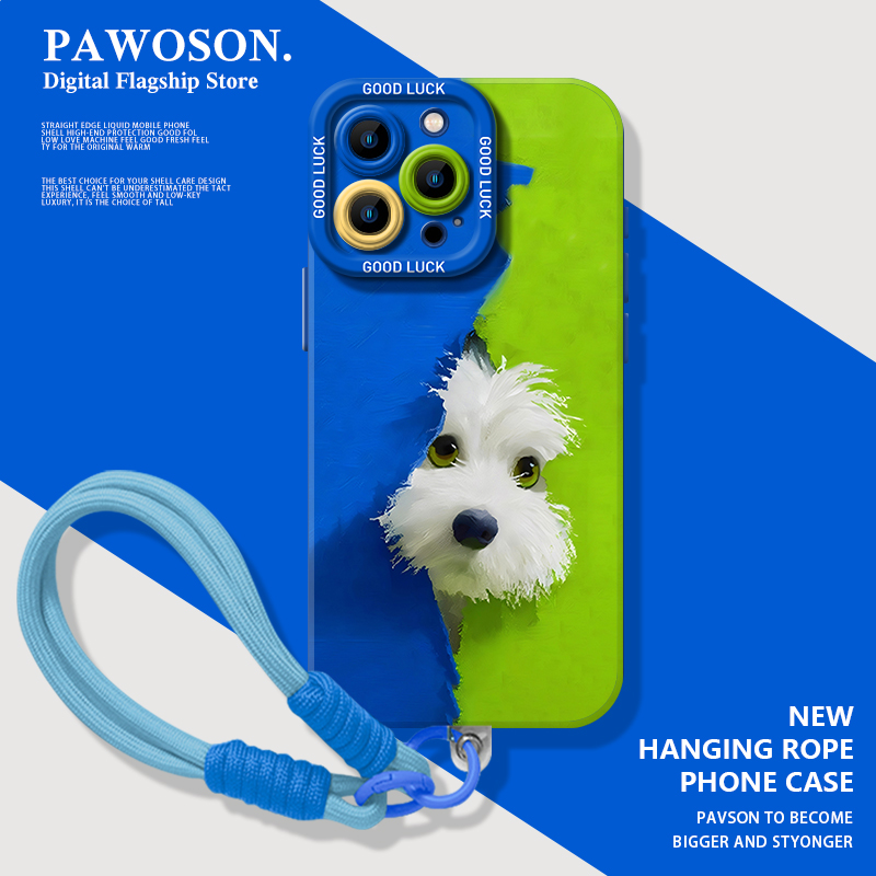 毛绒小狗手机壳适用苹果系列