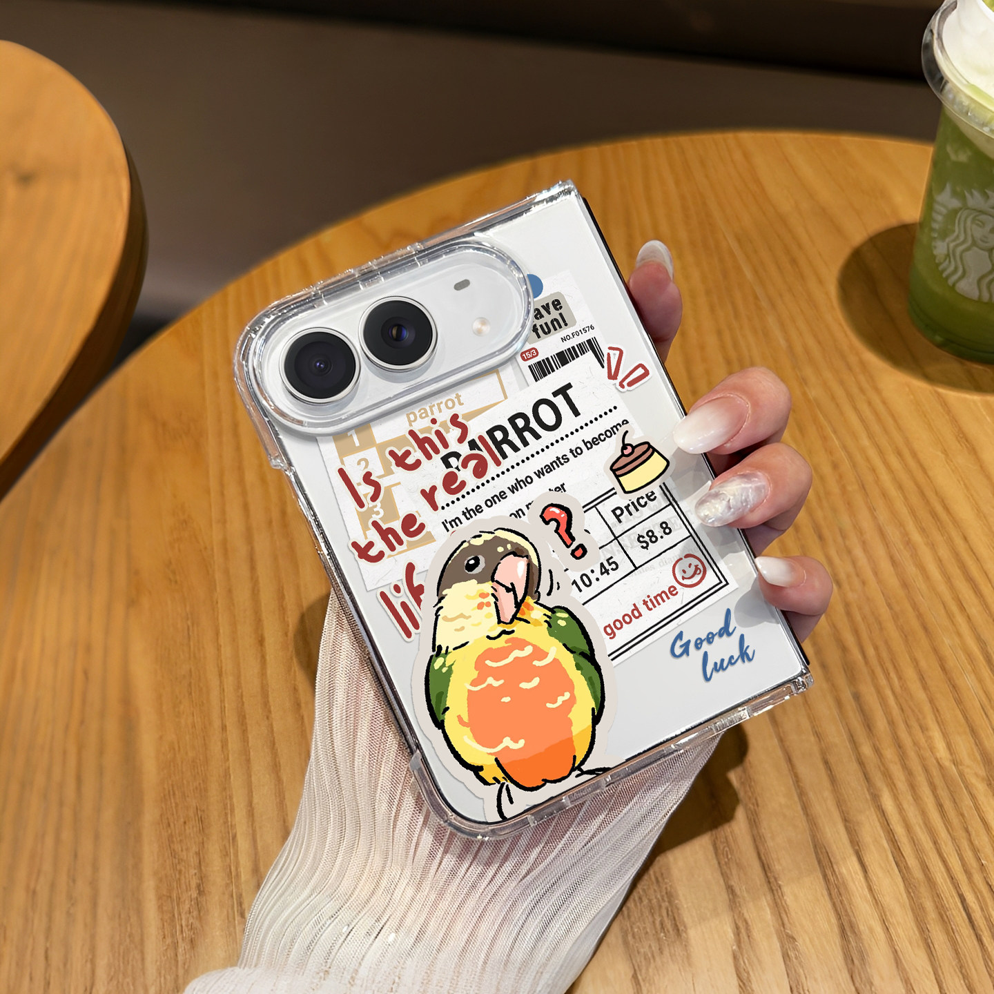 报纸玄凤鹦鹉适用苹果duo手机壳iphoneduo折叠屏DUO搞怪创意可爱小鸡小鸟18新款折叠dou透明保护套新品防摔软