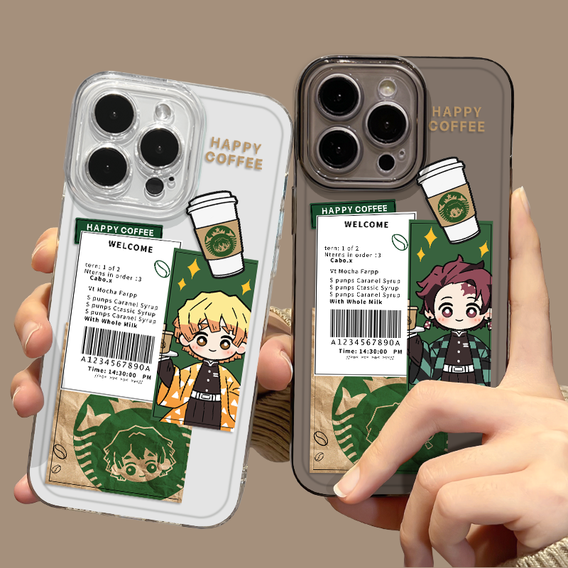 咖啡鬼灭之刃手机壳适用苹果系列