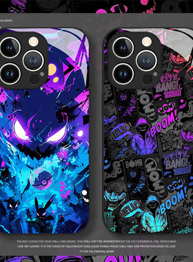 涂鸦耿鬼皮卡丘手机壳适用iqoo13男生iqooneo10宝可梦15/12pro小众11s新款z9turbo+高级感8se套7/6/vivo5/z3x