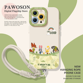 11女x 疯狂动物城手机壳适用苹果17promax带挂绳iphone16pro尼克15plus朱迪14秋冬13mini秋天12新款