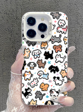 满屏像素猫狗适用小米17promax手机壳15pro红米k90可爱80卡通note14创意70小众13高级感60新款12/50/11/40/10