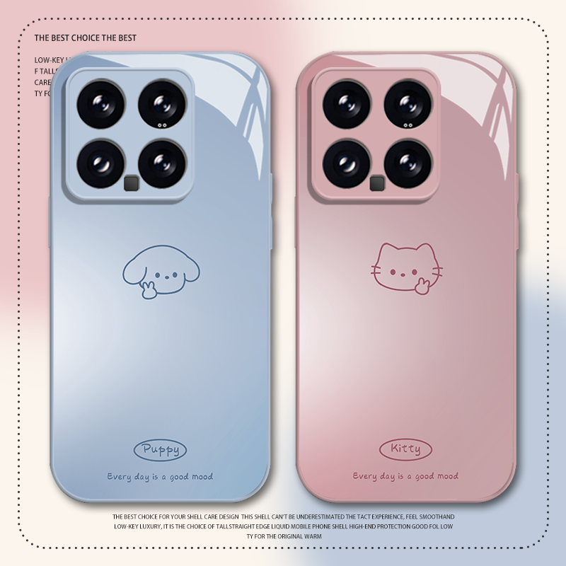 比耶小猫小狗手机壳适用小米红米