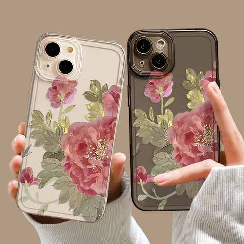 牡丹花手机壳适用苹果系列