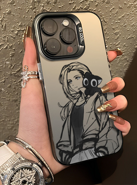 线稿鹿野手机壳适用小米15罗小黑14pro红米k80战记k70动漫note13二次元k60新款12s涂鸦11ultra周边k90/17/k50