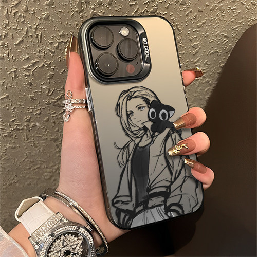 线稿鹿野手机壳适用小米红米系列