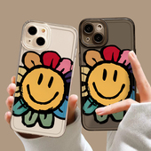 x小众8plus透明17 七色花手机壳适用苹果15太阳花16 iphone14promax创意13卡通12mini简约11新款 xs女7硅胶xr