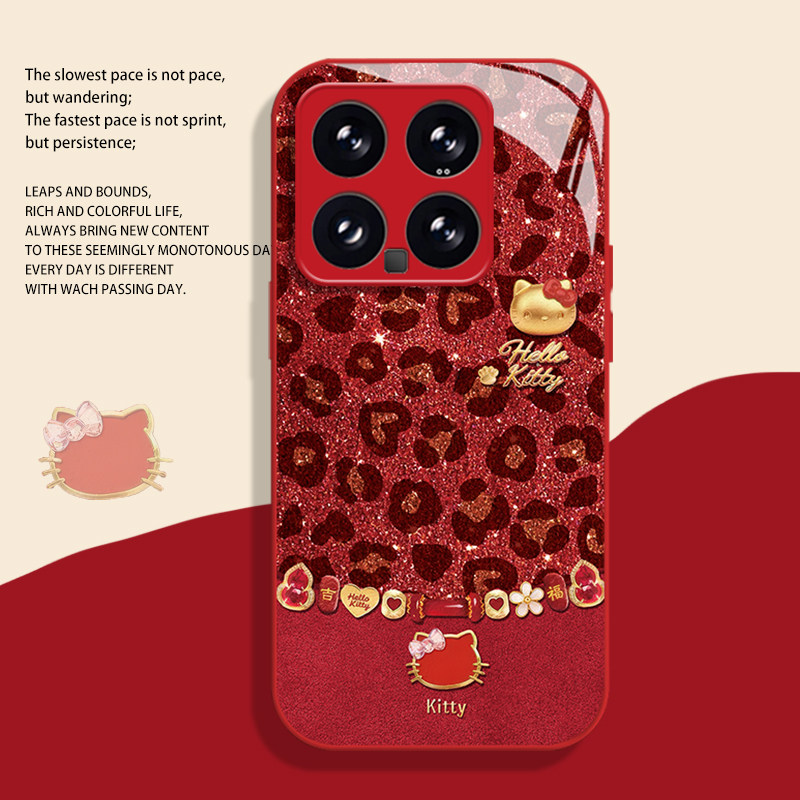 hellokitty豹纹手机壳适用于小米