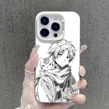 夏目友人帐手机壳适用iqoo13猫咪老师iqooneo9贵志15/12pro周边11s新款8se动漫10二次元7/6/vivo爱酷5/z1/u3x