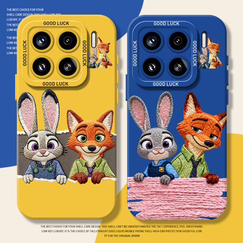 毛绒尼克朱迪手机壳适用小米红米