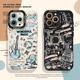 11小众x高级感8艺术17 音乐涂鸦手机壳适用苹果16硅胶iphone15promax文艺14plus复古13mini情侣12新款