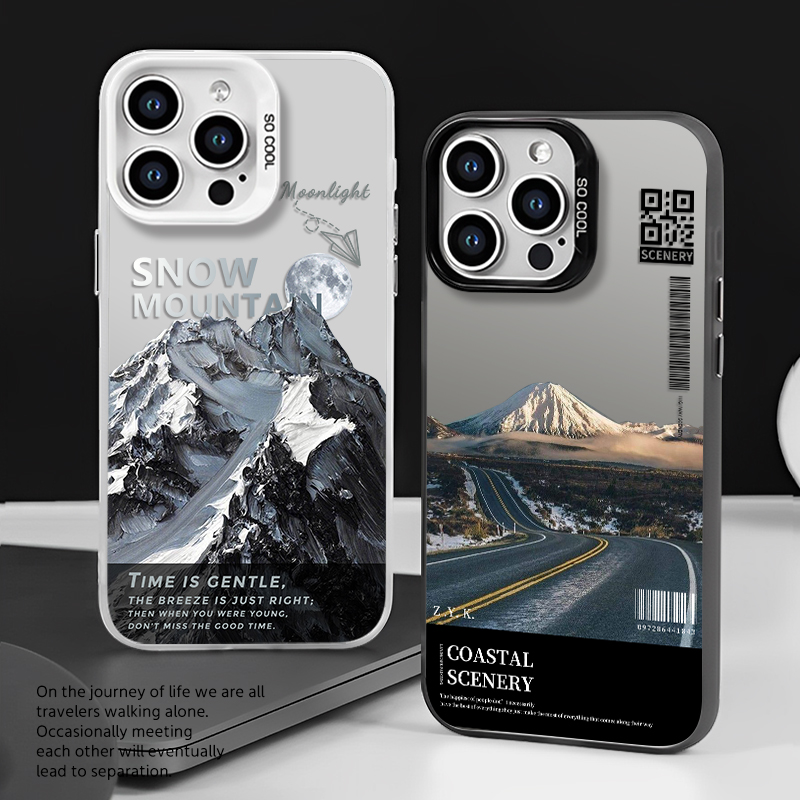 雪山公路情侣手机壳适用华为系列