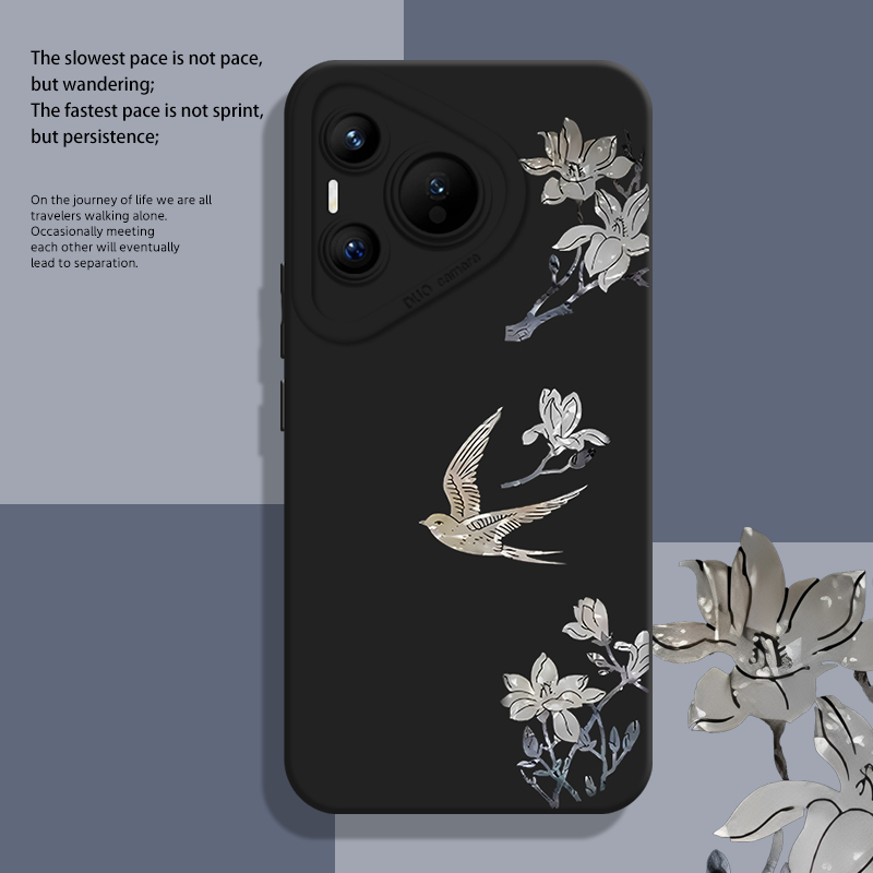 古风花鸟手机壳适用华为系列