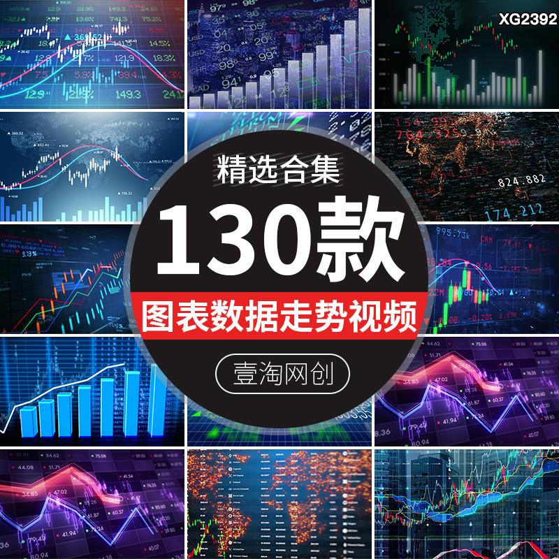 金融股票行情图表数据走势投资业务业绩增长下滑下浮上浮视频素材