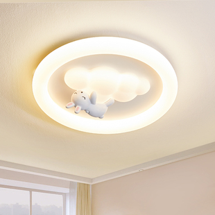 卧室吸顶灯2025年新款儿童房云朵灯男孩女孩卧室奶油风小熊吸顶灯