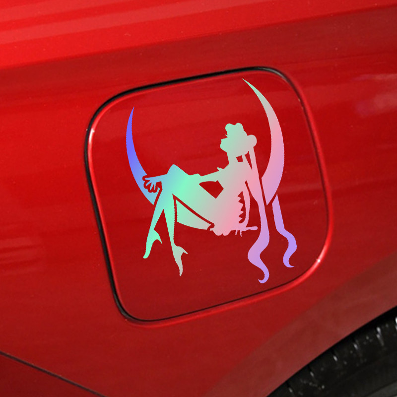 卡通动漫美少女战士月野兔人物剪影汽车电动摩托车贴纸防水装饰贴