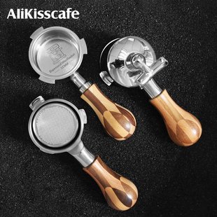 小白醒醒东菱咖啡棋盘格无底手柄51mm通用意式手柄配件