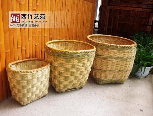 湖南特产纯手工编织竹篓子竹筐收纳筐竹制品竹箩筐包邮