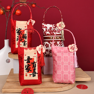 结婚喜糖袋子免折叠2024新款宝宝满月生日百天装糖果喜糖袋高级感