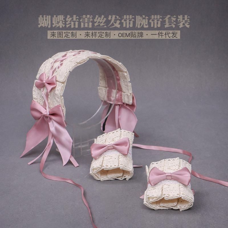 洛丽塔lolita发带腕带lo娘头饰人形师提线木偶头饰套装