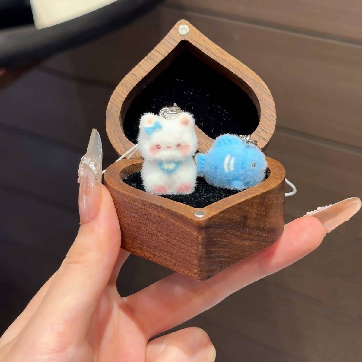 可爱卡通植绒海洋小鱼小猫手机挂件包包挂饰书包装饰挂坠钥匙扣