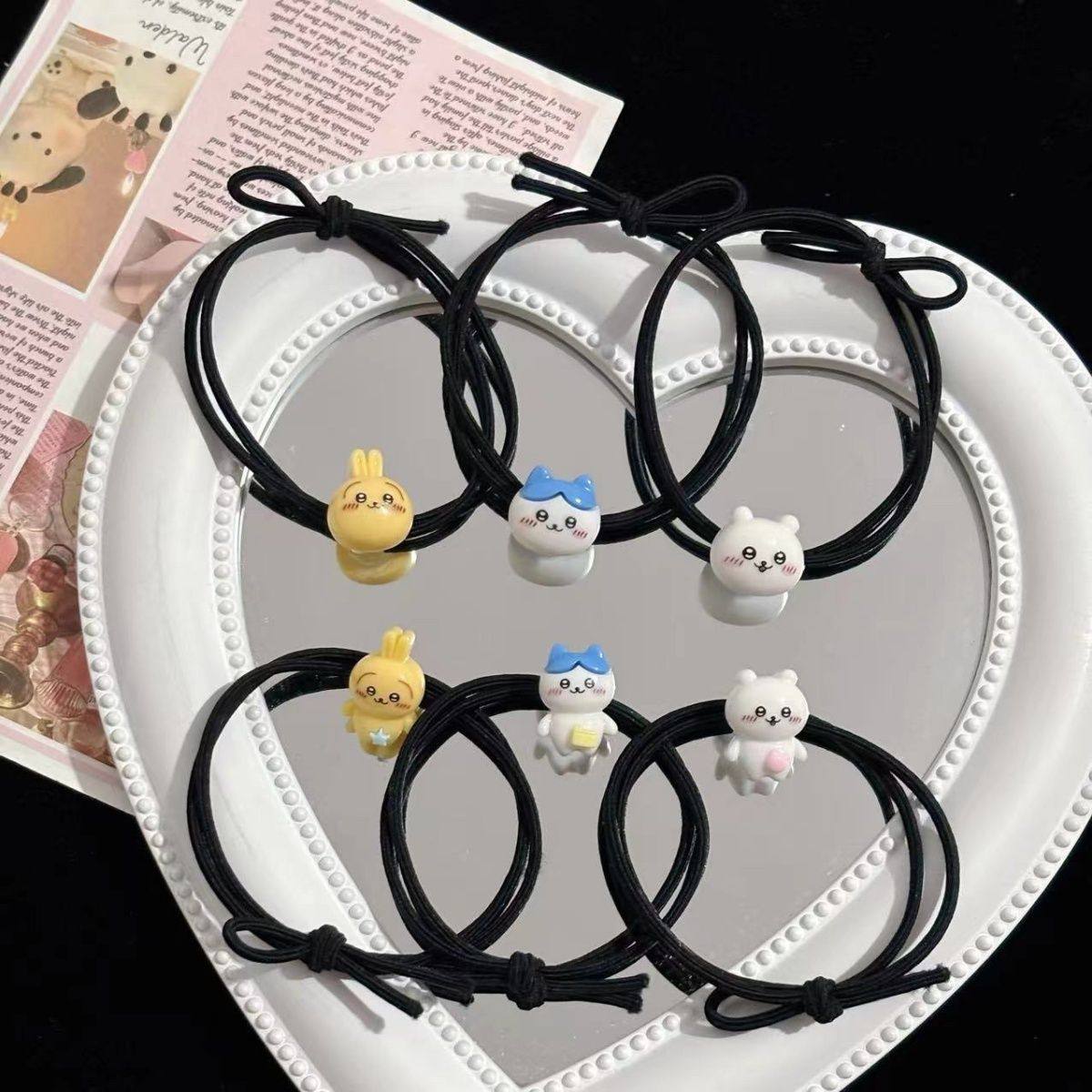 卡通chiikawa吉伊小八头绳送男友小皮筋甜美少女发圈森系手绳,饰品/流行首饰/时尚饰品新,发饰,淘宝优惠券,粉丝福利购,淘宝优惠卷
