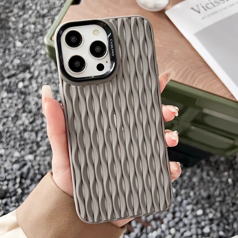 栏栅纹散热iPhone16手机壳新款适用苹果15promax防摔全包保护套14pm个性创意ip13超薄防滑12磨砂11外壳plus软