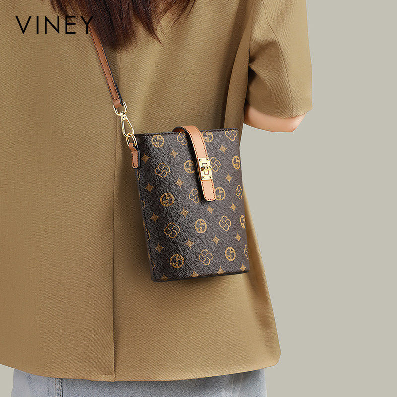 Viney包包女式2025新款高级感水桶包迷你小包夏天女包斜挎手机包