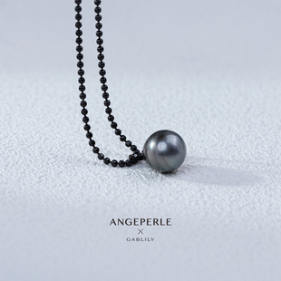 JXS 百搭款 海水珍珠大溪地黑珠套链11 13mm