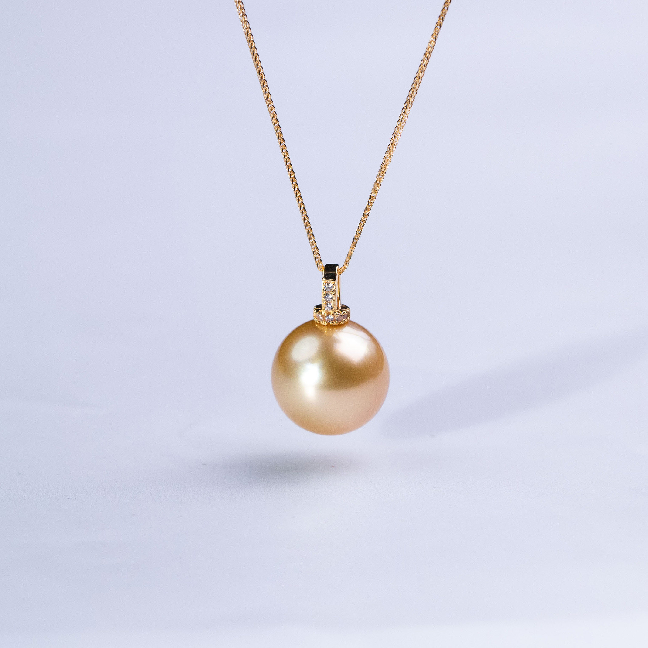 ANGEPERLE/天使之泪海水珍珠金珠大点位吊坠15-16mm-60公分肖邦链