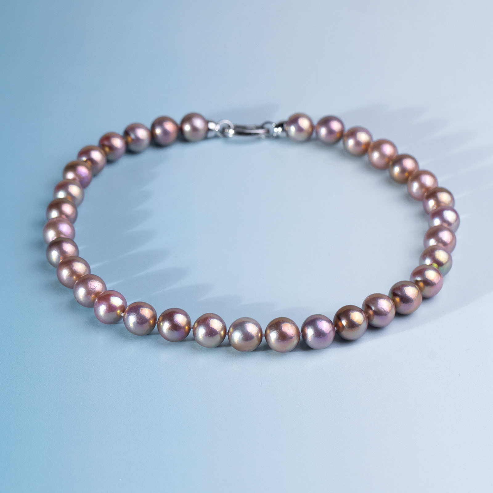 ANGEPERLE/天使之泪淡水珍珠古铜色项链S925银11-13mm