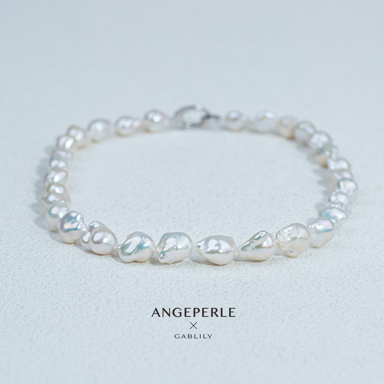 ANGEPERLE/天使之泪淡水珍珠巴洛克珍珠项链S925银9-12mm