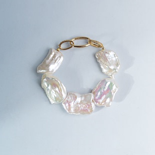 ANGEPERLE/天使之泪淡水珍珠巴洛克手链16-18mm时尚设计款