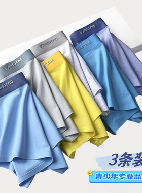 初中青少年发育期学生大童运动纯棉平角裤男内裤