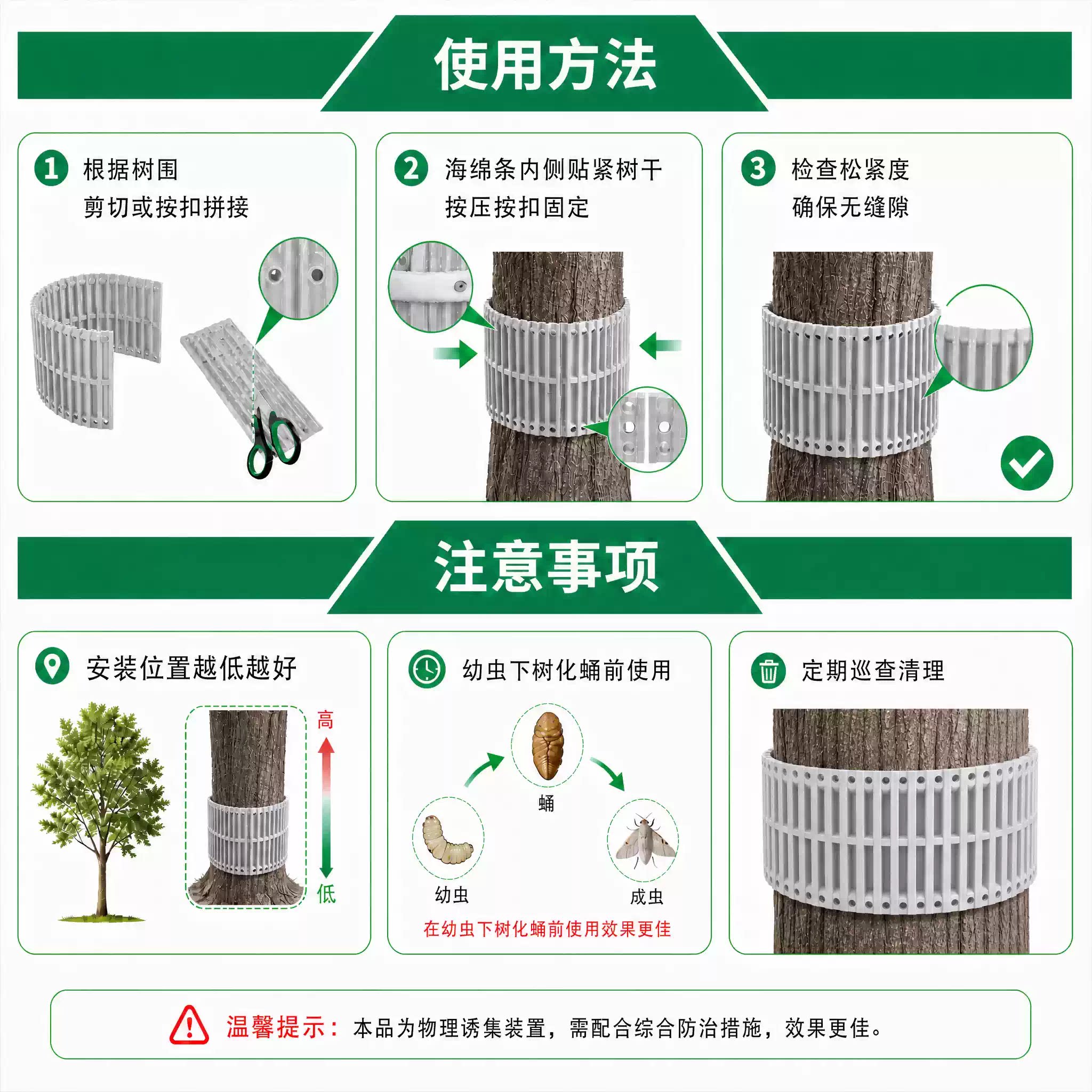 中捷四方暗扣式瓦楞阻隔围环诱集带