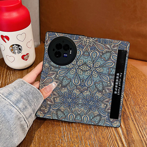 vivoxfold3手机壳复古花纹皮套