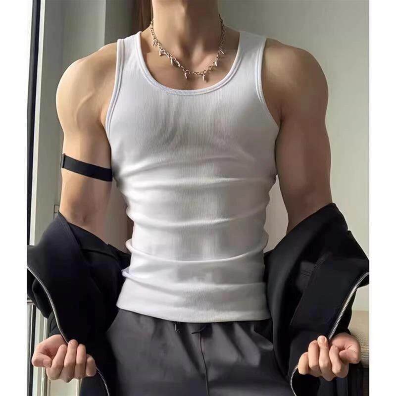锦顺臻选服饰12026年夏季背心螺纹健身弹力运动薄款吸汗显肌肉
