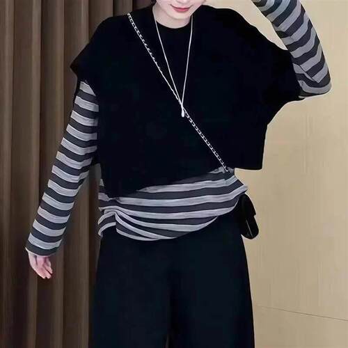 FC服饰轻奢2026新款小众设计简约纯色休闲百搭披肩叠穿短圆领针织