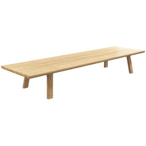 北欧实木会议桌超大型设计师极简阅览桌大书桌原木大板长条办公桌