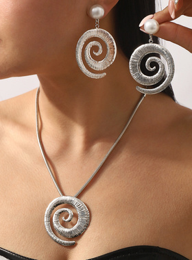 欧美风跨境个性潮流夸张螺旋形吊