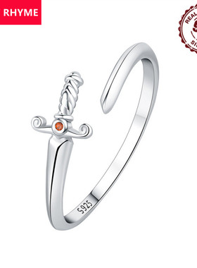 跨境热卖款S925纯银宝剑开口戒指