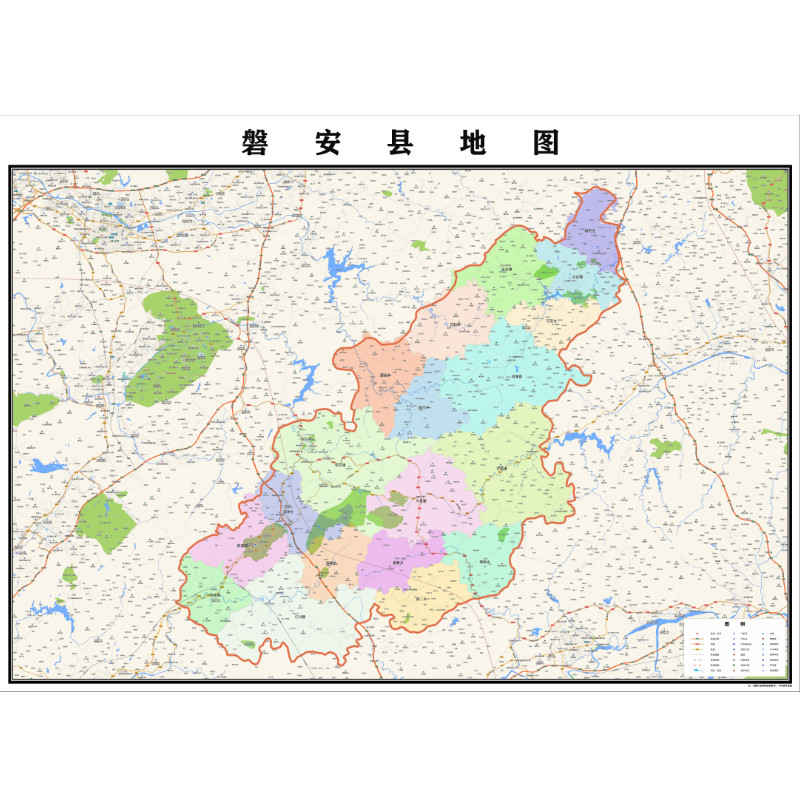 磐安县地图2023年行政区划市区主城区街道交通地图定制图片素材