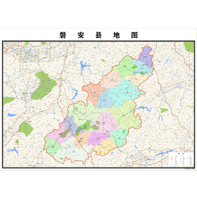 磐安县地图2023年行政区划市区主城区街道交通地图定制图片素材