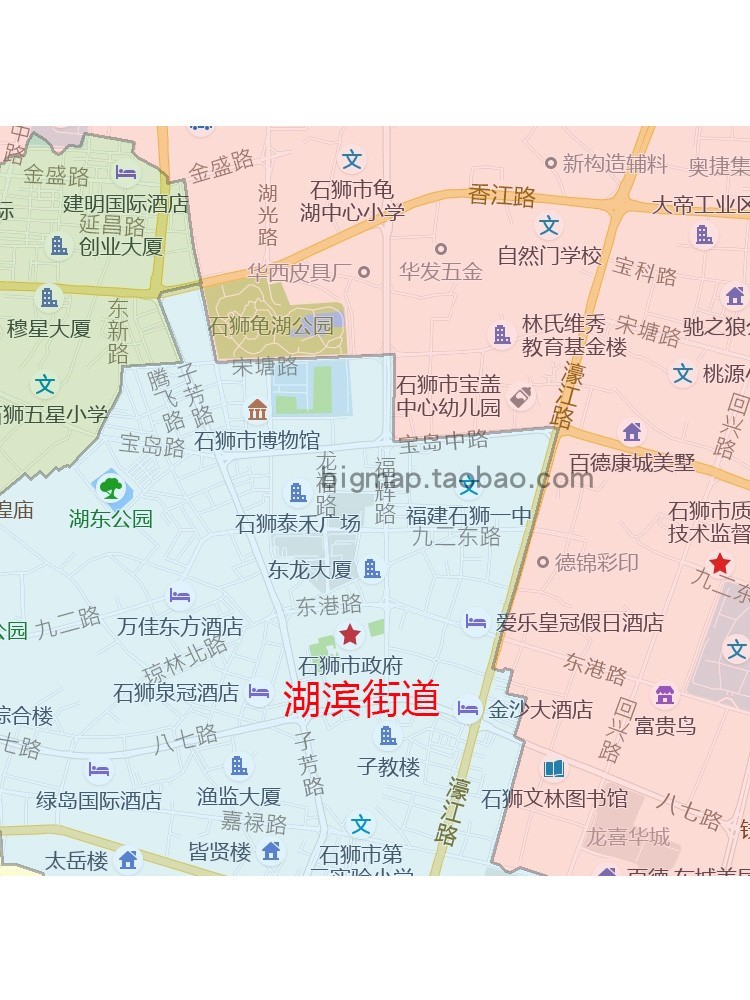 石狮市行政区划地图2024年路线2024年城市卫星影像区域划分贴图
